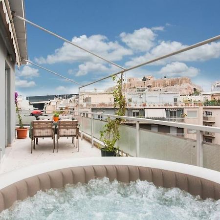 Lovely Apt W/Heated Jacuzzi &Full Acropolis View Apartment Athens Luaran gambar