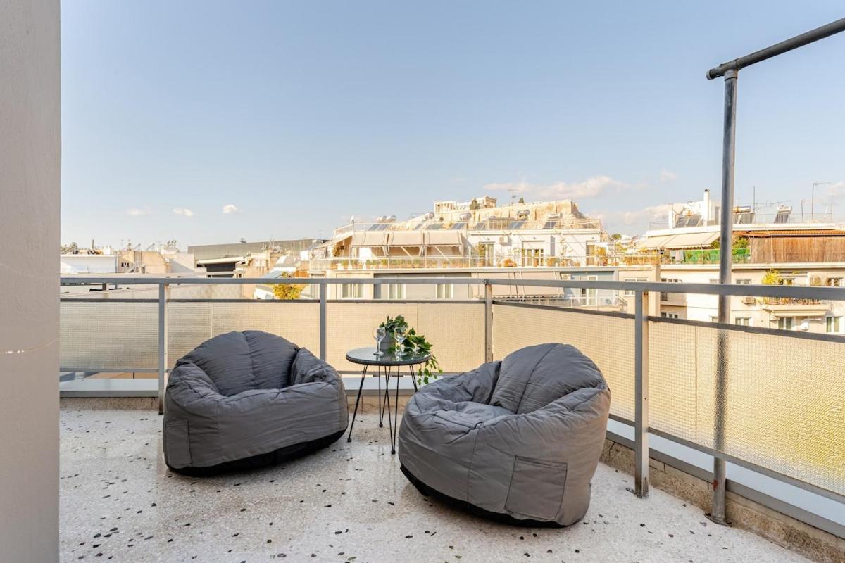 Lovely Apt W/Heated Jacuzzi &Full Acropolis View Apartment Athens Luaran gambar